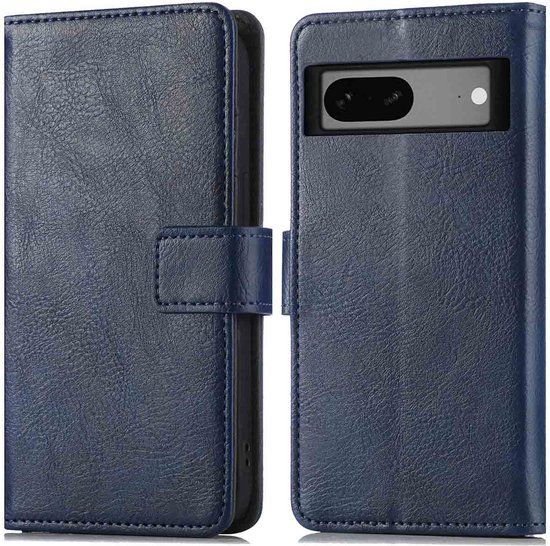 iMoshion Book Case hoesje voor Google Pixel 7A - Donkerblauw - Met pasjeshouder