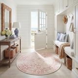 Safavieh Adirondack Collectie Ivoor en Roze Laagpolig Tapijt 60 x 60 cm
