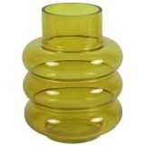 Countryfield Vaas Nikky glas L17B17H22,5CM mosterdgeel