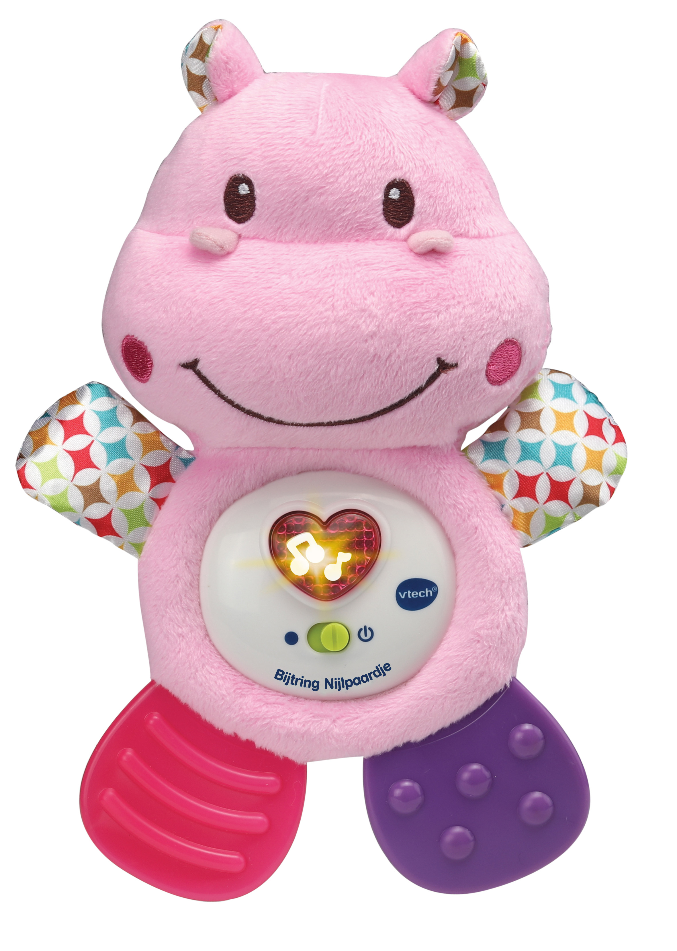 VTech Bijtring Nijlpaardje roze