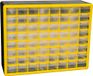 Akro-Mils 10164 64 lades kunststof onderdelen opslag hardware en ambachtelijke kast, 50 cm B x 6 inch D x 16 inch H, geel