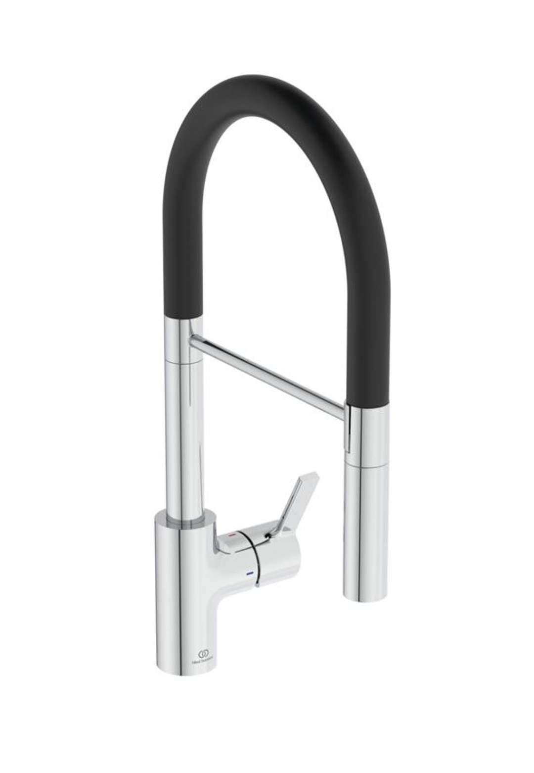 Ideal Standard Gusto - Keukenkraan met flexibele arm en douche, chroom/zwart