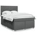 Maison Exclusive - Sommier à lattes de lit avec matelas Gris foncé 140x200cm Tissu