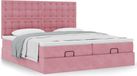 Maison Exclusive - Cadre de lit ottoman avec matelas rose 200x200 cm velours