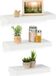 Relaxdays Wandplank, Set van 3, Verschillende Groottes, Woonkamer, Slaapkamer, MDF, Modern Design, Zwevende Plank, Wit