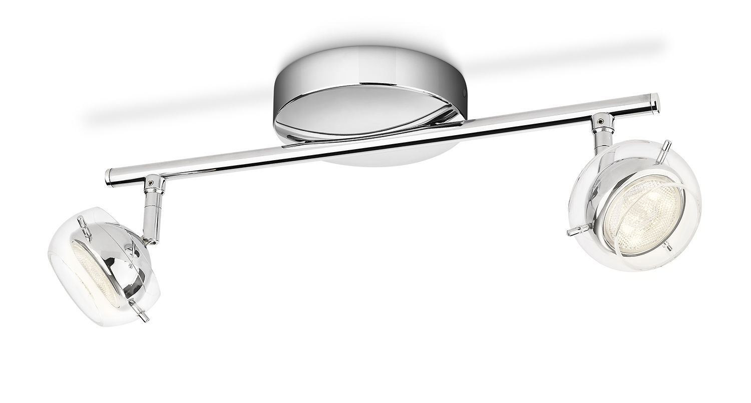 Philips myLiving Cypress Spotlamp - 2 Spots - Grijs - 3W LED - Chroom