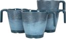 Gimex Stone Line Mok - Donkerblauw - 300 ml - 4 Stuks