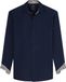 OLYMP Luxor modern fit overhemd - twill - marine blauw - Strijkvrij - Boordmaat: 44 (EU maat: XL)