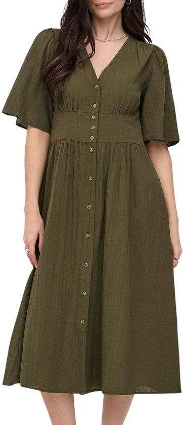 ONLY - ONLTIZANA 2/4 MIDI DRESS WVN NOOS Dames Jurk