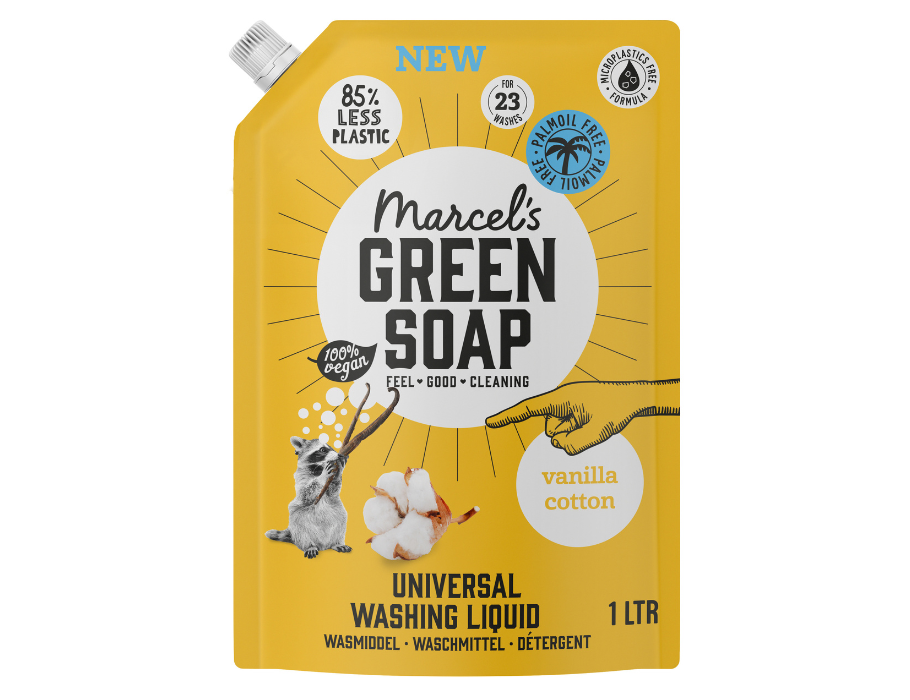 Marcels Green Soap Wasmiddel Kleur - Vanilla Cotton - Navulling - 1 liter Vanilla Cotton - 1