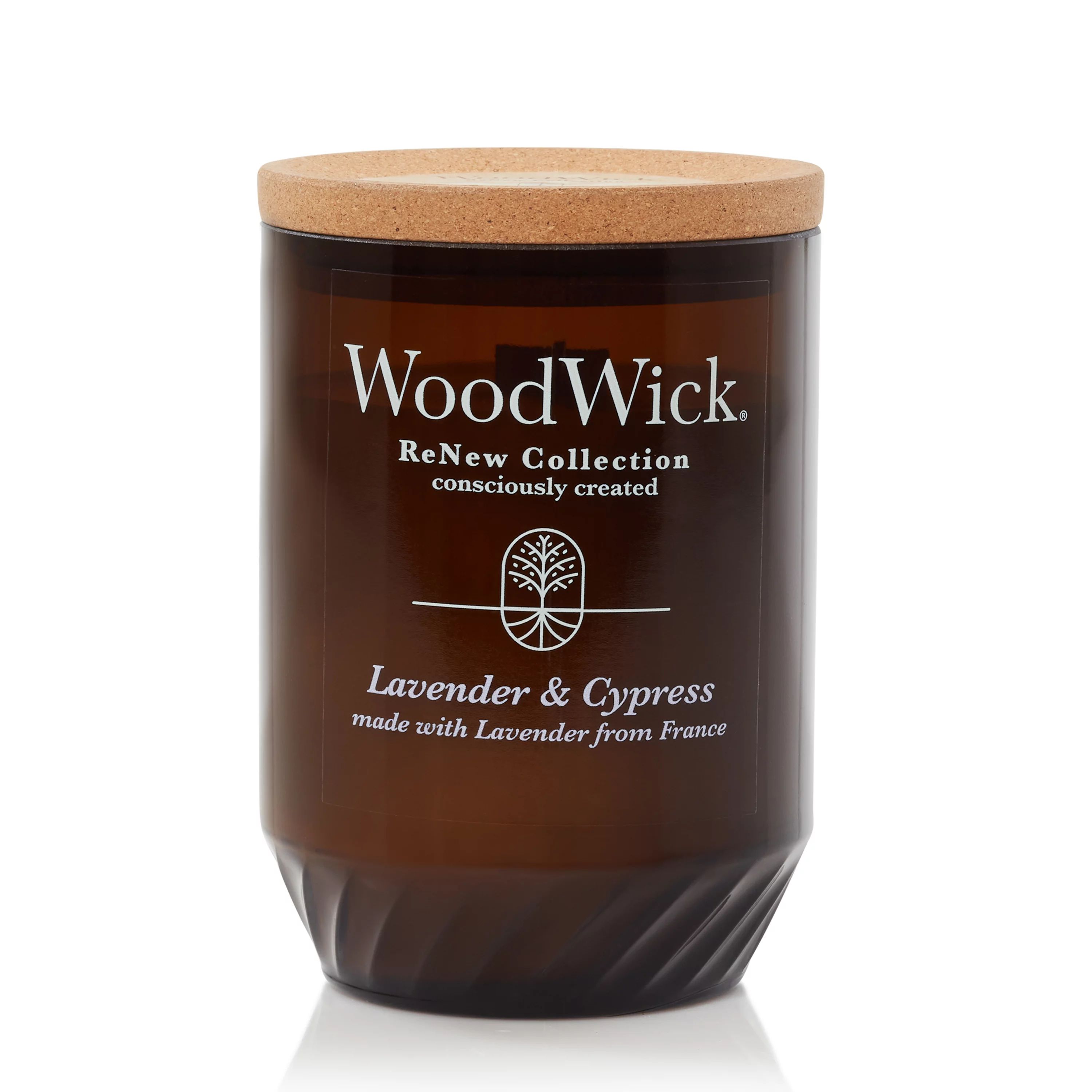 WoodWick ReNew Lavender & Cypress Geurkaars - Bruin