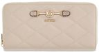 GUESS Frances SLG Large Zip Around Wallet Bone beige