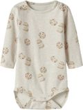NAME IT NBNLOOKIM LS BODY Baby Bodies Peyote Melange Katoen/Elastaan Maat 68