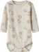 NAME IT NBNLOOKIM LS BODY Baby Bodies Peyote Melange Katoen/Elastaan Maat 68