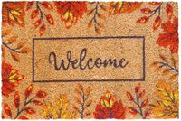 Merkloos Relaxdays Deurmat kokos - herfstbladeren - 60 x 40 cm - antislip