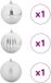 vidaXL Set de boules de Noël XXL Argent Plastique Ø 25 cm