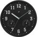 AURIOL Wandklok Zwart - Met Thermometer en Hygrometer