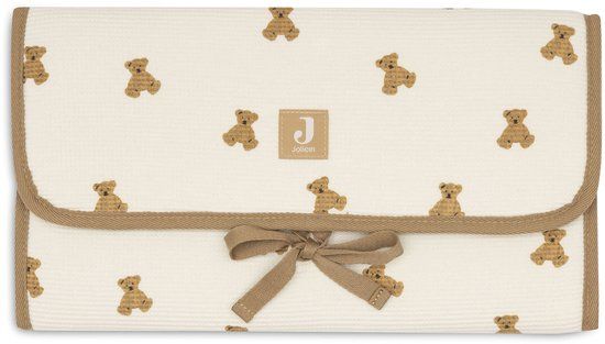 Jollein Verschoonmatjes met Opbergvakken - Mini Teddy Bear - Little Waffle