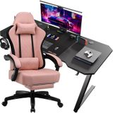 GTPLAYER Gamingtafel, gaming bureau + gaming stoel - set, computerbureau en stoel set voor gaming. Alleen gaming bureau en gaming stoel