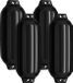 COAST™ Set van 4 Défenses de bateau - Protection UV - PVC - Noir