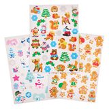 Baker Ross FX740 Mini-kerststickervellen - 12 stuks voor het vullen van kersttassen en kousen