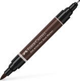Faber-Castell Pitt Artist Pen Duo Marker - 175 donker sepia