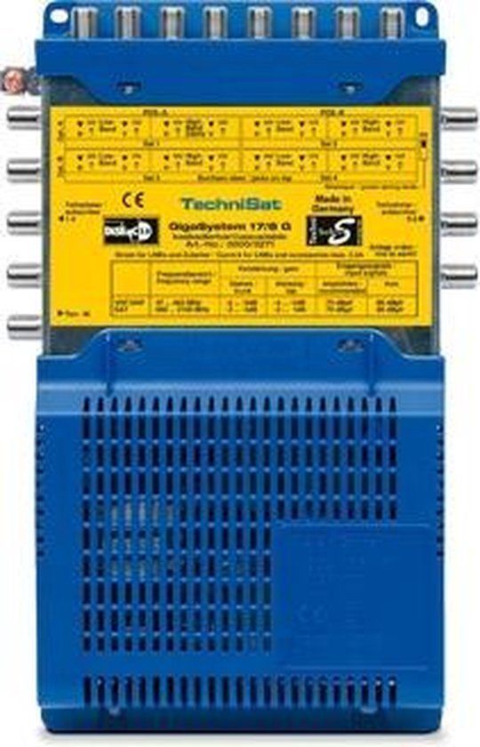 TechniSat GigaSystem 17/8 G Satelliet TV set-top box - Blue/Yellow