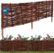 KOTARBAU® bordure de parterre, clôture en saule, bordure de parterre, 100 x 40 cm, marron, séparation de jardin, clôture de jardin en bois, clôture de moutons