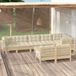 Maison Exclusive Ensemble de jardin pour 9 personnes, avec coussins crème, en pin massif