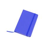 Merkloos Notitieboekje met harde kaft en elastiek - blauw - 9 x 14 cm - 100 blanco paginas