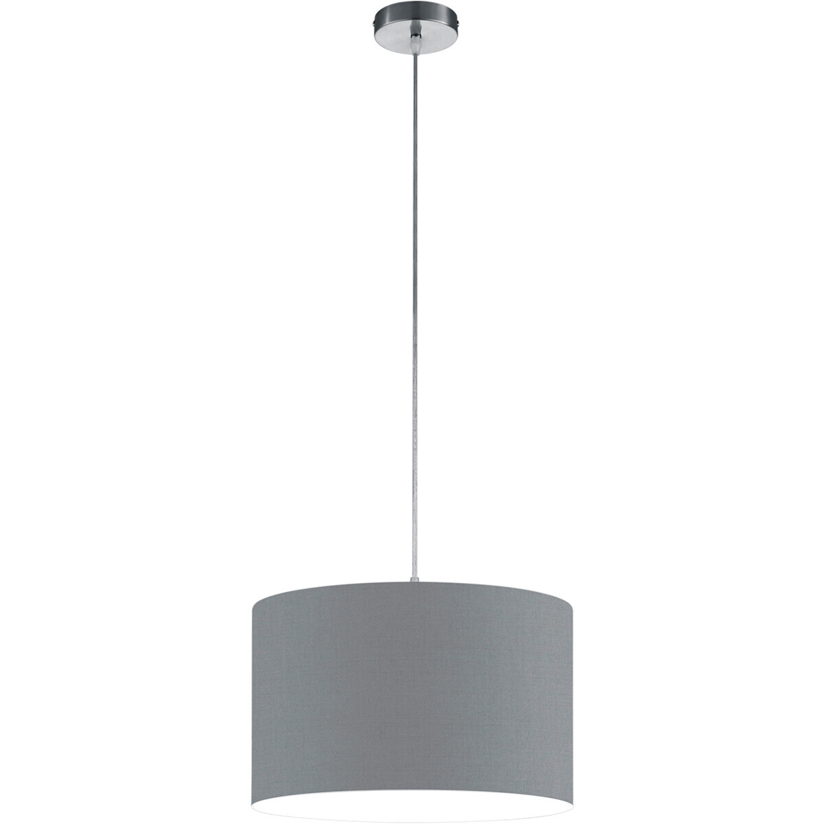 BES LED LED Hanglamp - Hangverlichting - Trion Hotia - E27 Fitting - 1-lichts - Rond - Mat Nikkel - Aluminium