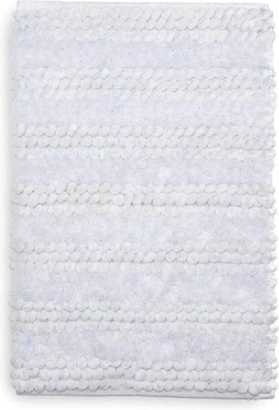 Heckett & Lane Roberto Bath Mat, 60% Cotton, 40% Polyester, White, 60 x 100 Cm, 1.0 Pieces