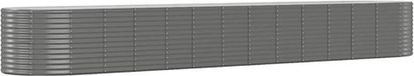 vidaXL Plantenbak - 554x100x68 cm - Gepoedercoat Staal - Grijs