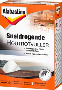 Alabastine Sneldrogende Houtrotvuller (2K) - 465 gram - Gebroken wit