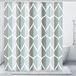 Gelbchu Douchegordijn, grijs, waterdicht, polyester, sneldrogend, verzwaarde zoom, voor badkamer, 183 x 183 cm, duurzaam en wasbaar, met 12 haken