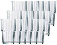 ARCOROC Norvege Drinkglazen - 270 ml - Transparant - 18 stuks