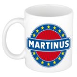 Bellatio Decorations Martinus voornaam koffiemok beker wit/blauw 300 ml