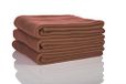 Glart 3 stuks Oeko Tex fleecedekens, chocoladebruin, 130 x 160 cm