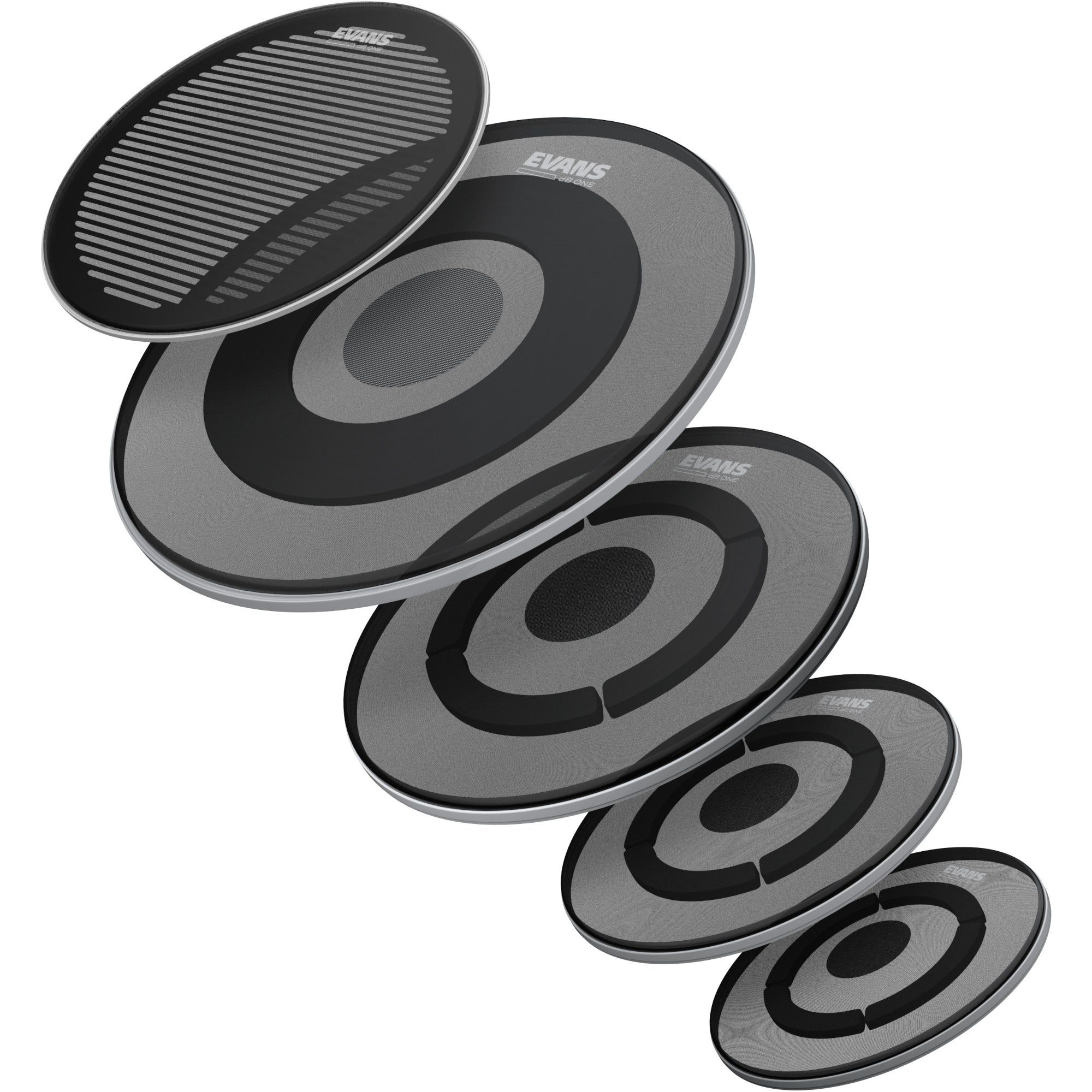 Evans dB One Rock Pack stille gaasvellenset 10" T, 12" T, 16" FT, 14"S, 22" B