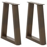 VidaXL Salontafelpoten 2 stuks V-vormig 60x(30-31,3) cm staal naturel