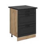 Vicco R-Line Keukenonderkast – 60 cm met laden, WB Antraciet Antraciet landhuis