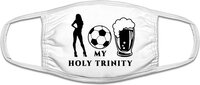 My holy trinity mondkapje | Wit katoenen mondmasker | Herbruikbaar
