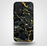 Smartphonica Samsung Galaxy A72 Marble Back Cover - Gold/Black