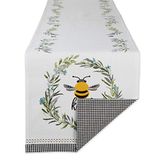 DII Keuken, Katoen, Bee Soort, Omkeerbare Tafelloper, 14x108