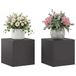 vidaXL Plantenstandaard 2 pcs Zwart 40 x 40 x 40 cm Staal
