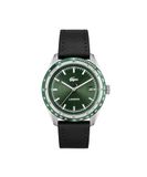 Lacoste Herenhorloge, kwarts, analoog, leren armband, 2011292, groen
