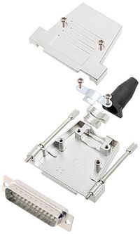 Encitech DTSL25-LJSRG-T-DBP-W-K 6355-8040-03 D-sub male connectorset 180 ° Aantal polen: 25 Soldeerkelk 1 stuk(s)