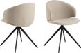 Giga Living Chaise de salle à manger Beige Tissu - Pivotant - Hauteur d'assise 49.5cm - Valerie
