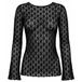 ONLY CARMAKOMA - CARAYA L/S O-NECK A-SLEEVE LACE TOP JRS Vrouwen Blazer/Colbert Zwart Viscose Maat 46-48