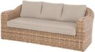 Hespéride MOORÉA 3-zits tuinset van gevlochten kunststof, Beige, Inclusief kussen